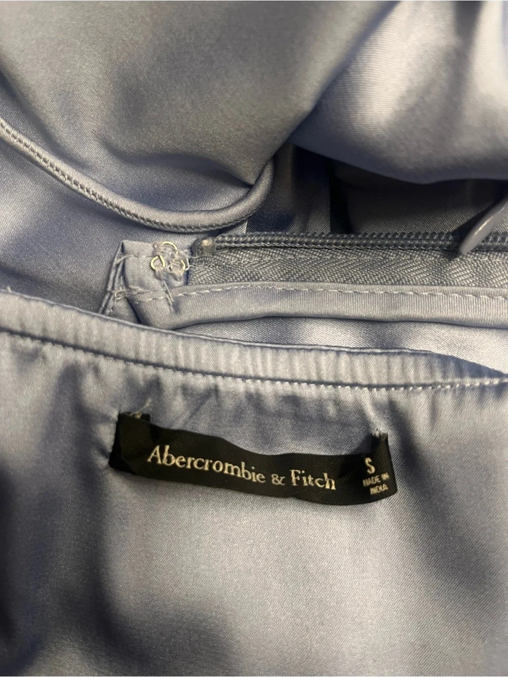 Abercrombie & Fitch Satin Lavender Twist-Front Maxi Dress